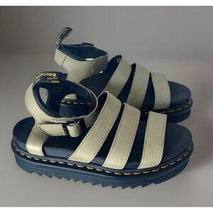 Doc Martens Dr Blaire Platform Vegan Leather Sand Sandals Size US 7 / EU 38 NEW